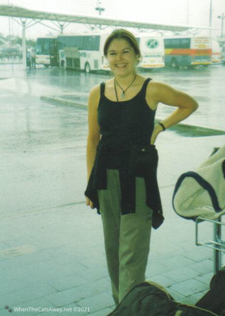 Catherine fresh off the plane in Sydney - day 1 in Australia
